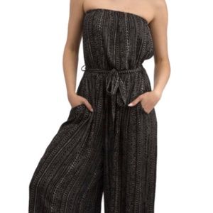 Daci 2pkt Ethnic Print Strapless Jumpsuit